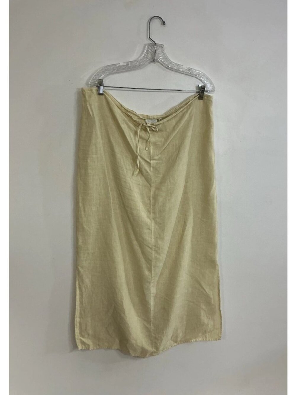 Tan Maxi Skirt Boho Lagenlook Modest Made USA  Womens Large